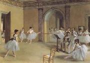 Edgar Degas Dance Class at the Opera (mk09) oil painting reproduction